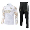2024/2025 Real Madrid Royal White print special edition Half-Pull Training Suit Football Shirt 1:1 Thai Quality Set