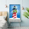 5D Kit Rhinestone DIY Wreath Lighthouse Full Round Drill Diamond Painting
