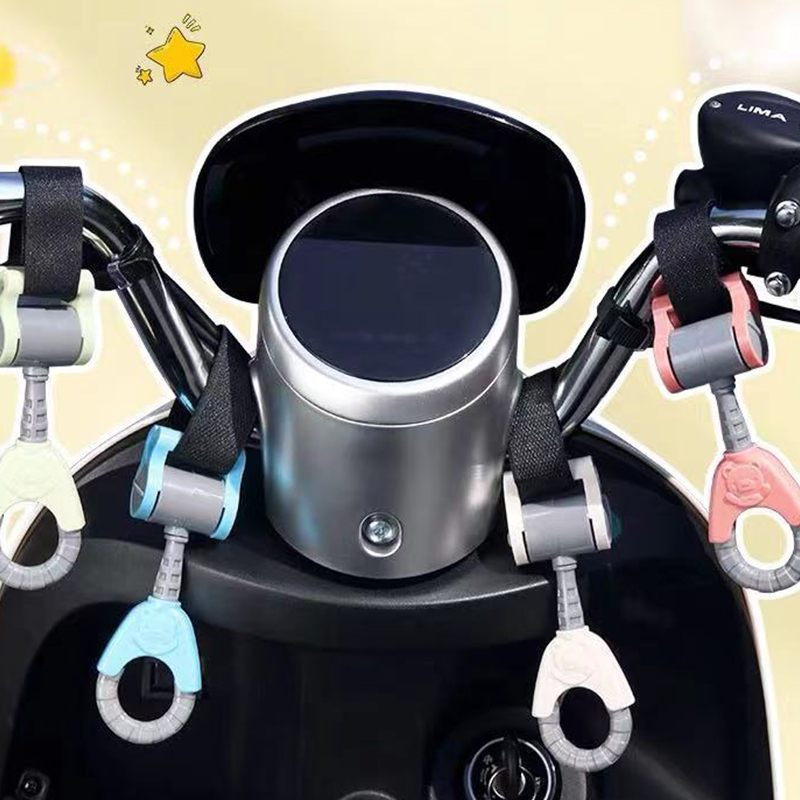 Electric vehicle hook front universal motorcycle takeaway hook battery bicycle cartoon perforated helmet hook | 168DEAL