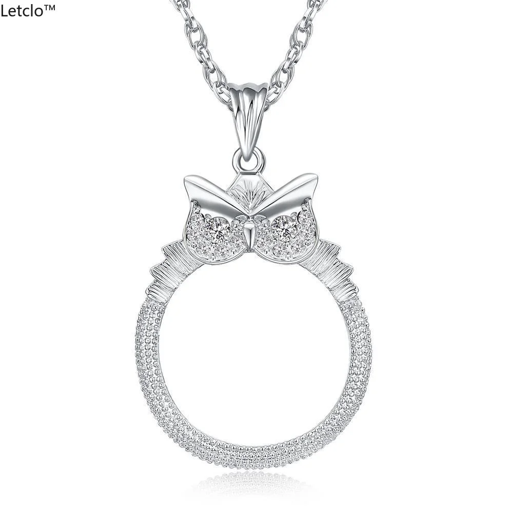 Letclo™ Owl Magnify Glass Necklace letclo Letclo