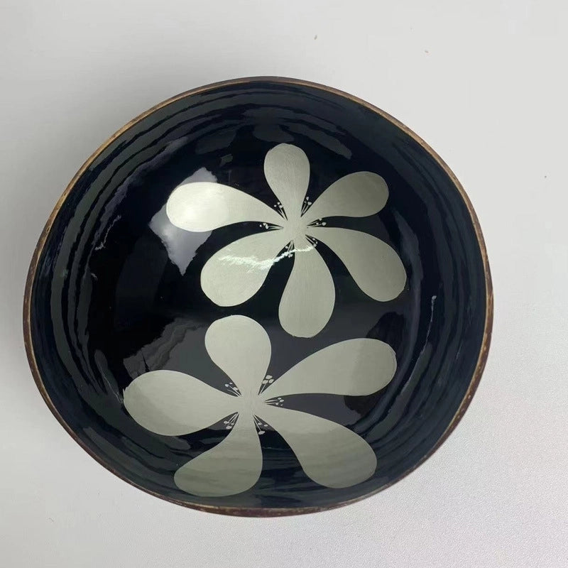 Pastoral Solid Color Coconut Shell Charcoal Shell Tableware 1 Piece