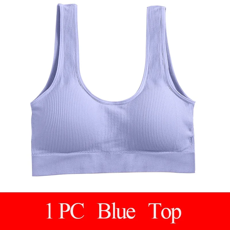Women Bra Set Female Tube Tops Tank + Panties Vest U-Shaped Back Underwear Seamless Lingerie Female Bralette Backless Crop Tops