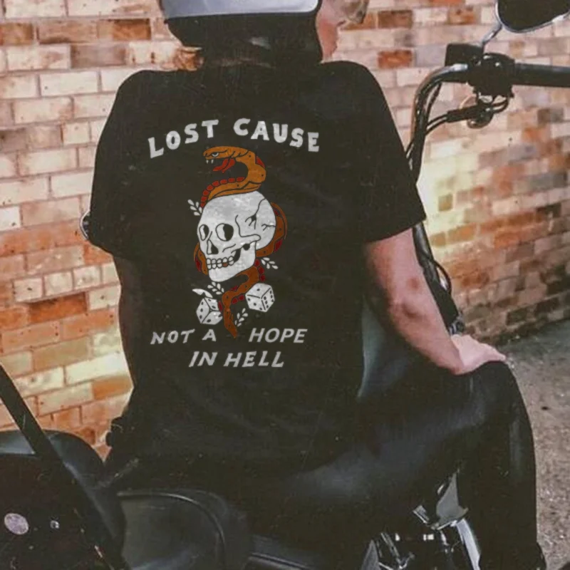 Not a hope in hell skull print t-shirt designer - Krazyskull