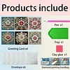 6 Stück DIY Retro Muster Diamant Kunst Grußkarten für Festivals und Feiern