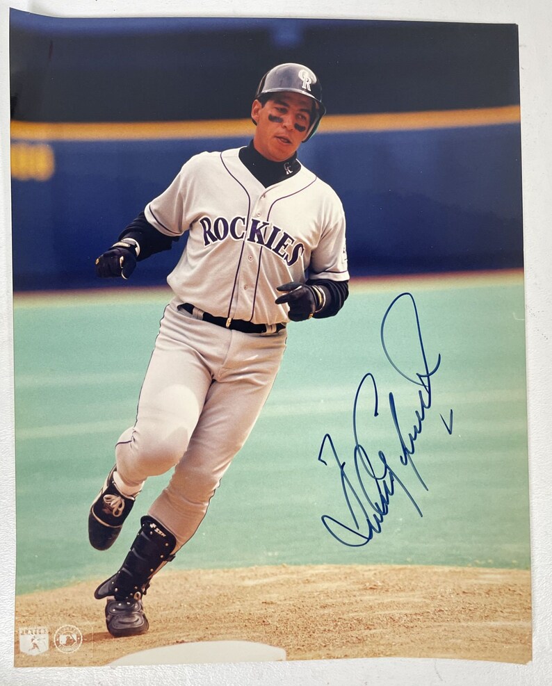 Andres Galarraga Signed Autographed Glossy 8x10 Photo Poster painting Colorado Rockies - COA Matching Holograms