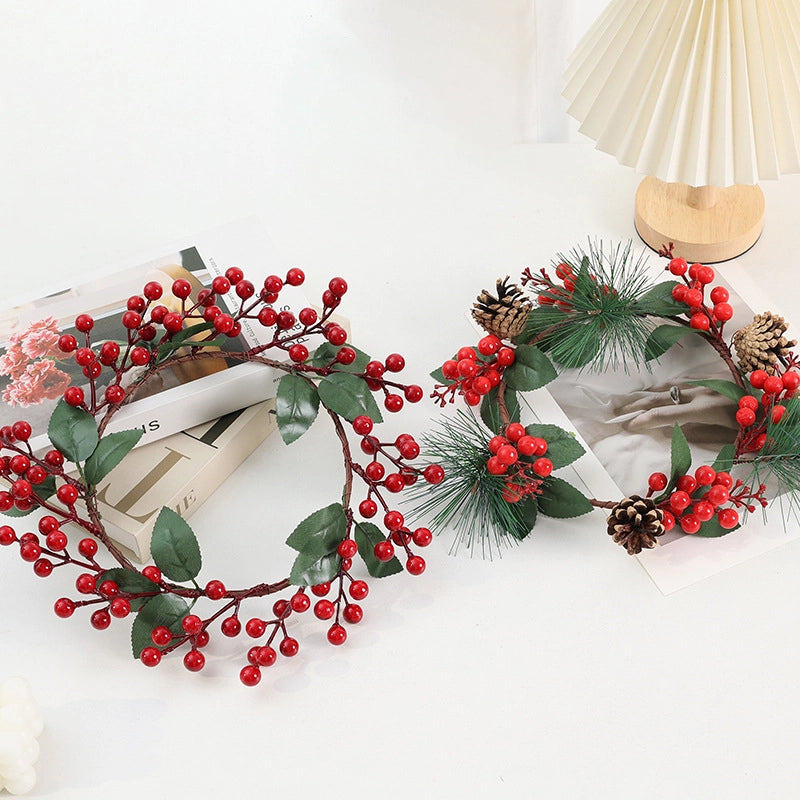 Artificial Red Fruit Garland Christmas Decoration Supplies Pine Grass Garland Shooting Landscape New Year Decoration Christmas Garland