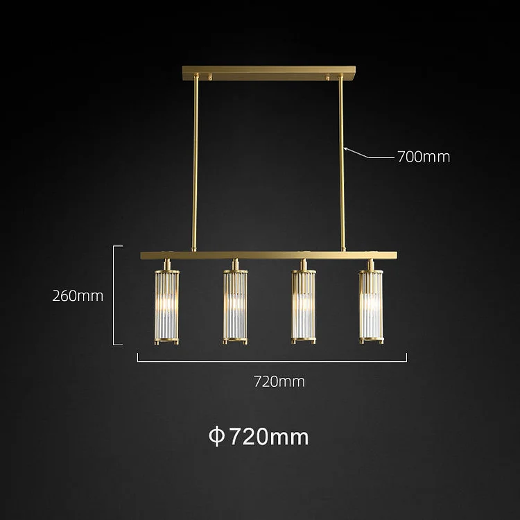 Deluxe Brass and Glass Chandelier(Pendant Rod) Vjlight