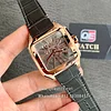 Cartier Santos Large Skeleton WHSA0018 Rose Gold Hand Wind leather strap 40mm Super Clone