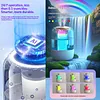 Air Humidifier Super Anti-Dry-Burning Quiet Silent Dual-Spray Humidifier W/ 7-Color Ambient Night Light Suitable for Room Office and Gym