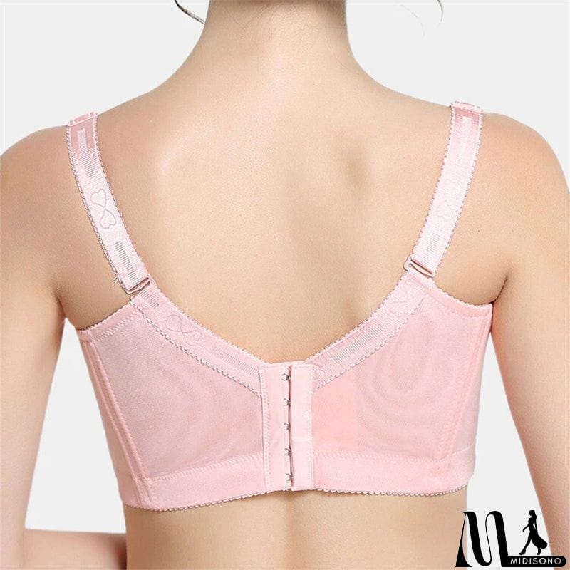 MidiSono - Women's Underwire Adjusted Straps Cotton Lining Comfy Bras - Blue