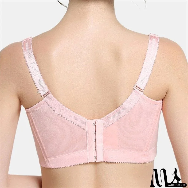 MidiSono - Women's Underwire Adjusted Straps Cotton Lining Comfy Bras - Blue