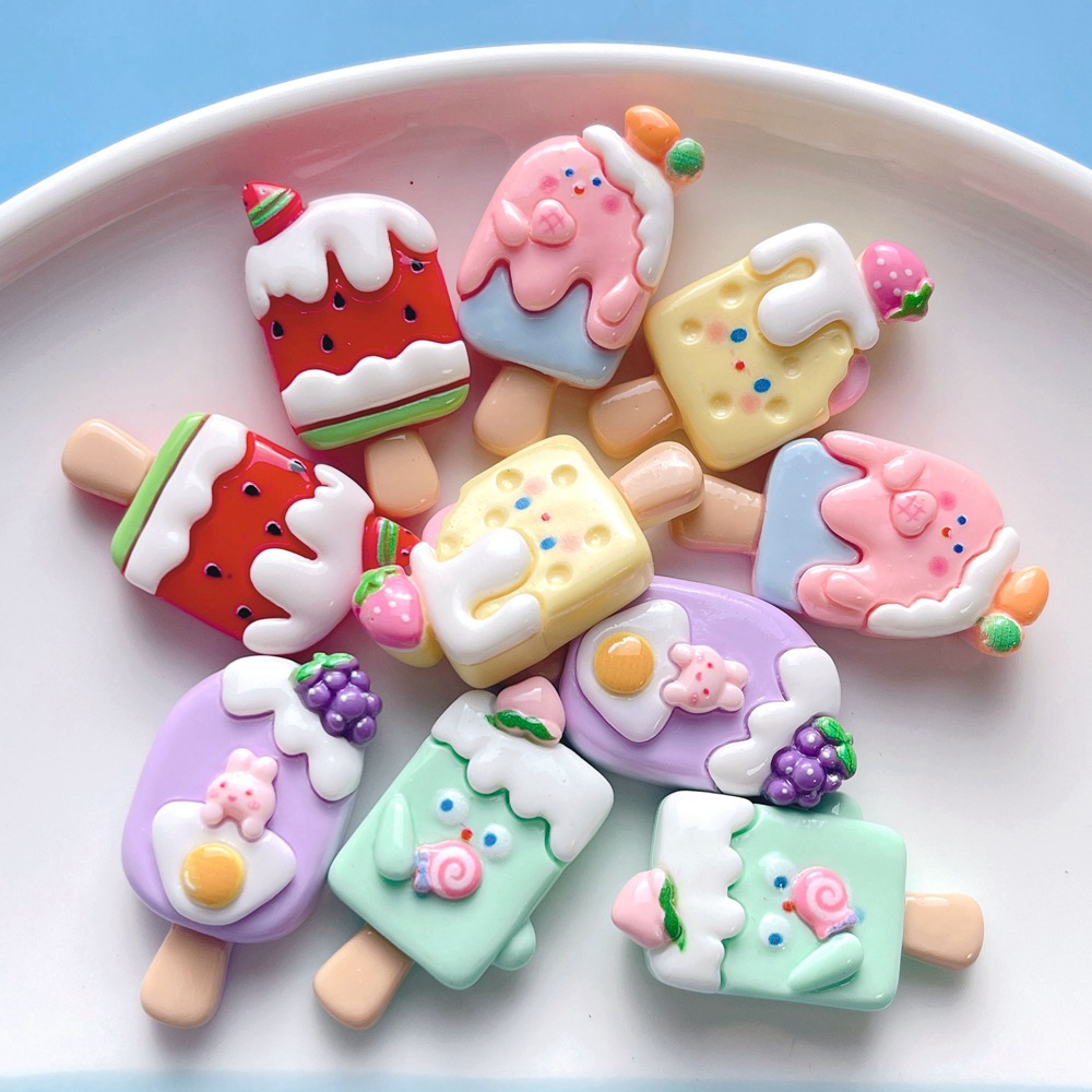 Mini Bunny Popsicle Resin Charms