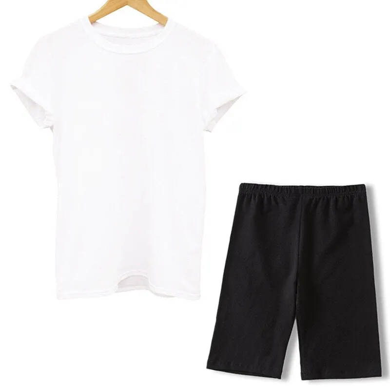 Women Two Piece Set Letter T Shirts And Shorts Sets Summer Short Sleeve O-neck Casual Biker Tracksuit Sexy Outfit For Woman 2