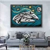 Star Wars Mechanical Spaceship-11CT Stamped Cross Stitch 60*45cm/23.62*17.72in(Big Size)