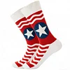 Unisex 250th Anniversary American Flag Color Block Striped Star Mid-Calf Socks by Inlyline
