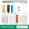 Electric engraving pen, glass and metal marking and engraving machine, jade seal, rechargeable mini carving pen, nut carving tool