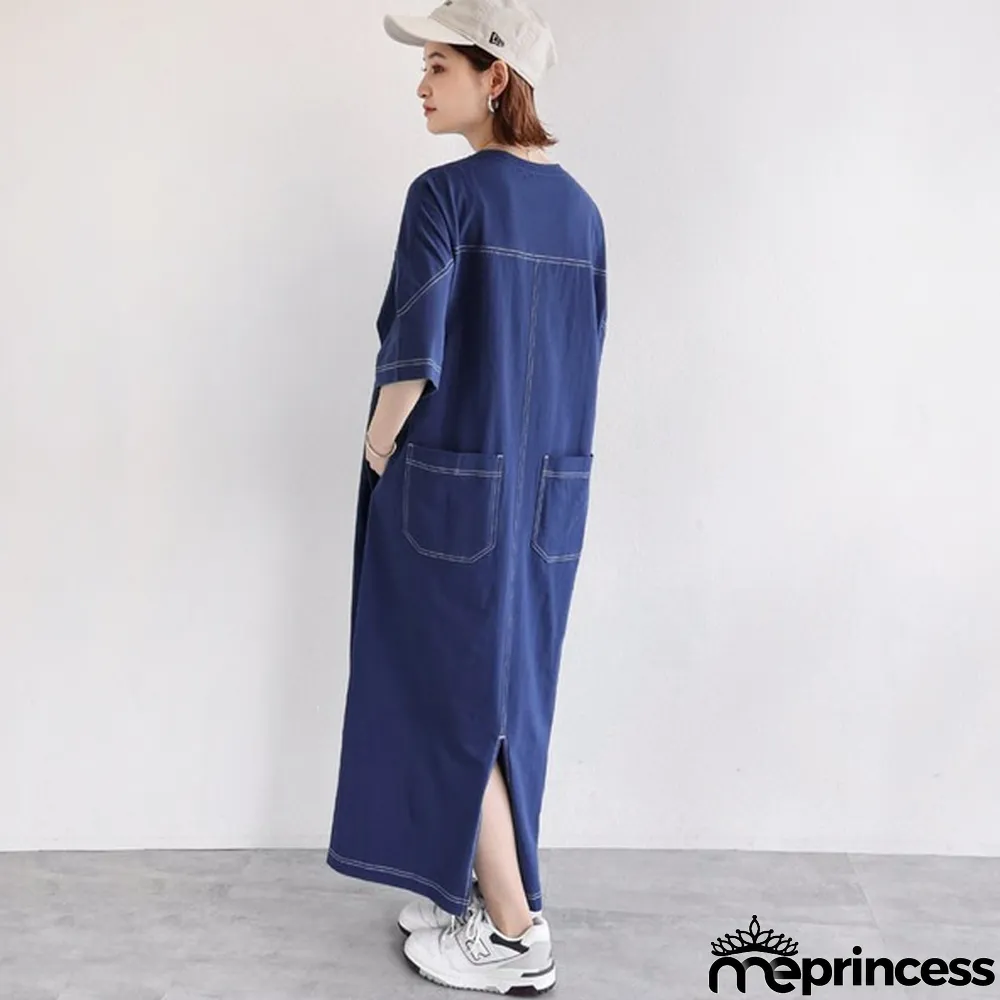 Parent-child Wear Girl Spring Summer Casual Loose Knitting Dress