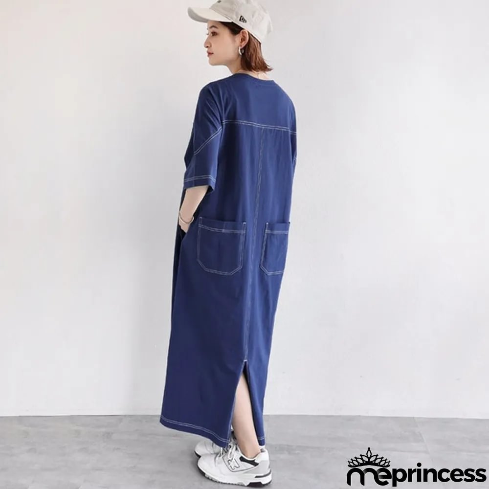 Parent-child Wear Girl Spring Summer Casual Loose Knitting Dress