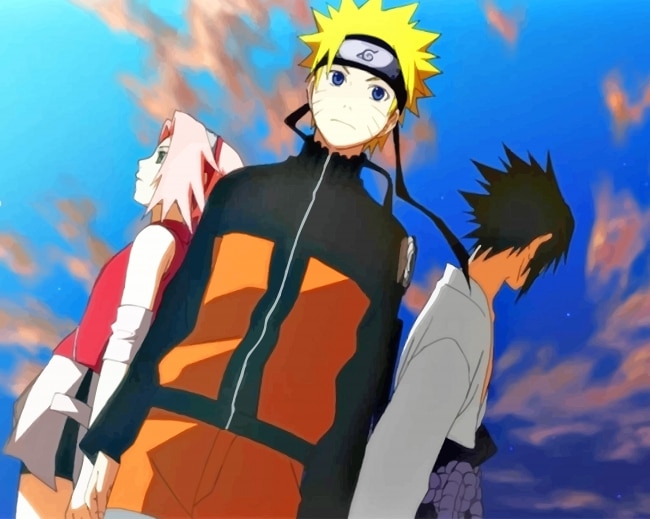 

Naruto Shippuden Naruto Sasuke and Sakura – Paint By Numbers - 40*50CM, 501 Original