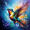 Colorful Hummingbird-11CT Stamped Cross Stitch 40*40cm/15.75*15.75in
