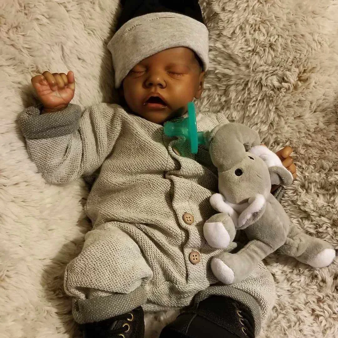 Full Silicone Reborn Baby Dolls with Lifelike African American