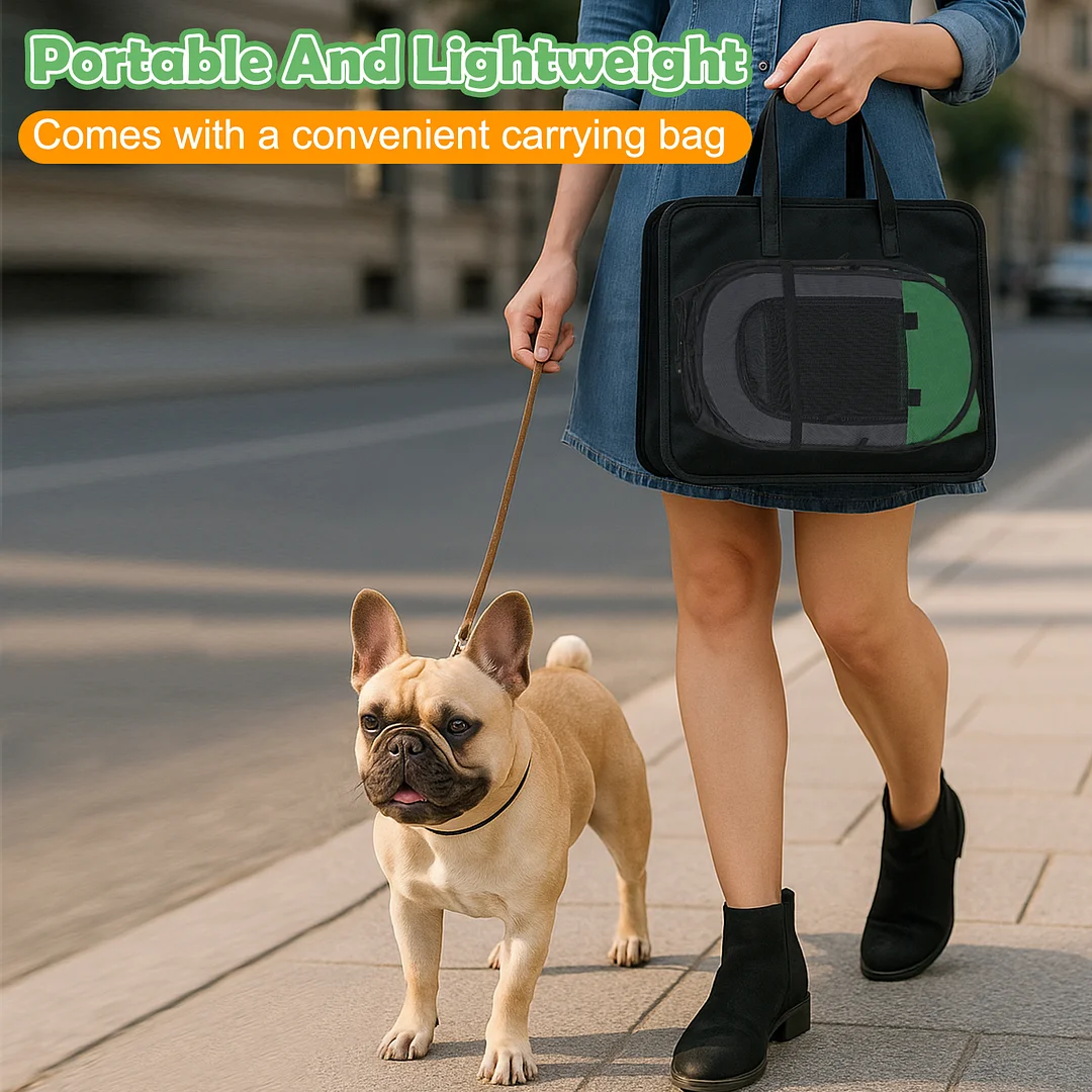 Upgraded Pet Dog Playpen for Small/Medium/Large Dogs Indoor/Outdoor, 600D Oxford Fabric Green Portable Cat Playpen Enclosed with Removable Zipper Top and Bottom（S）