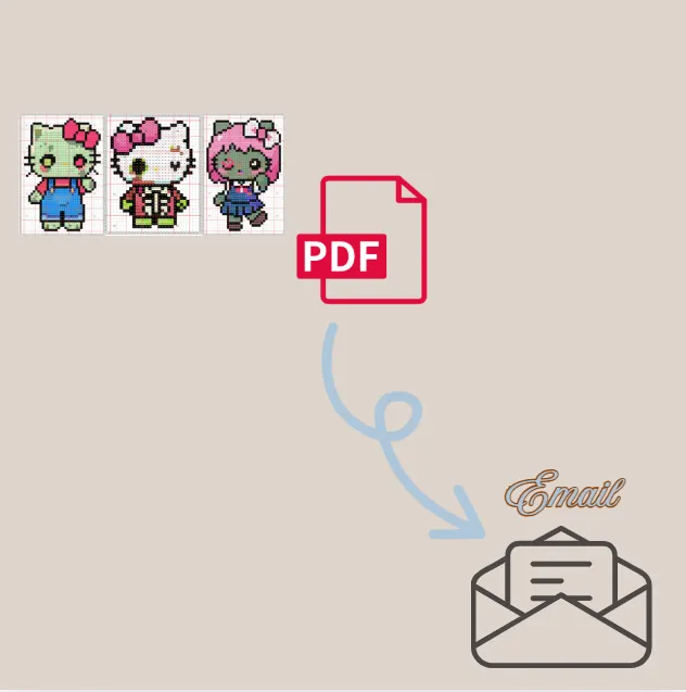 Zombie Kitty Sisters Digital Pattern 