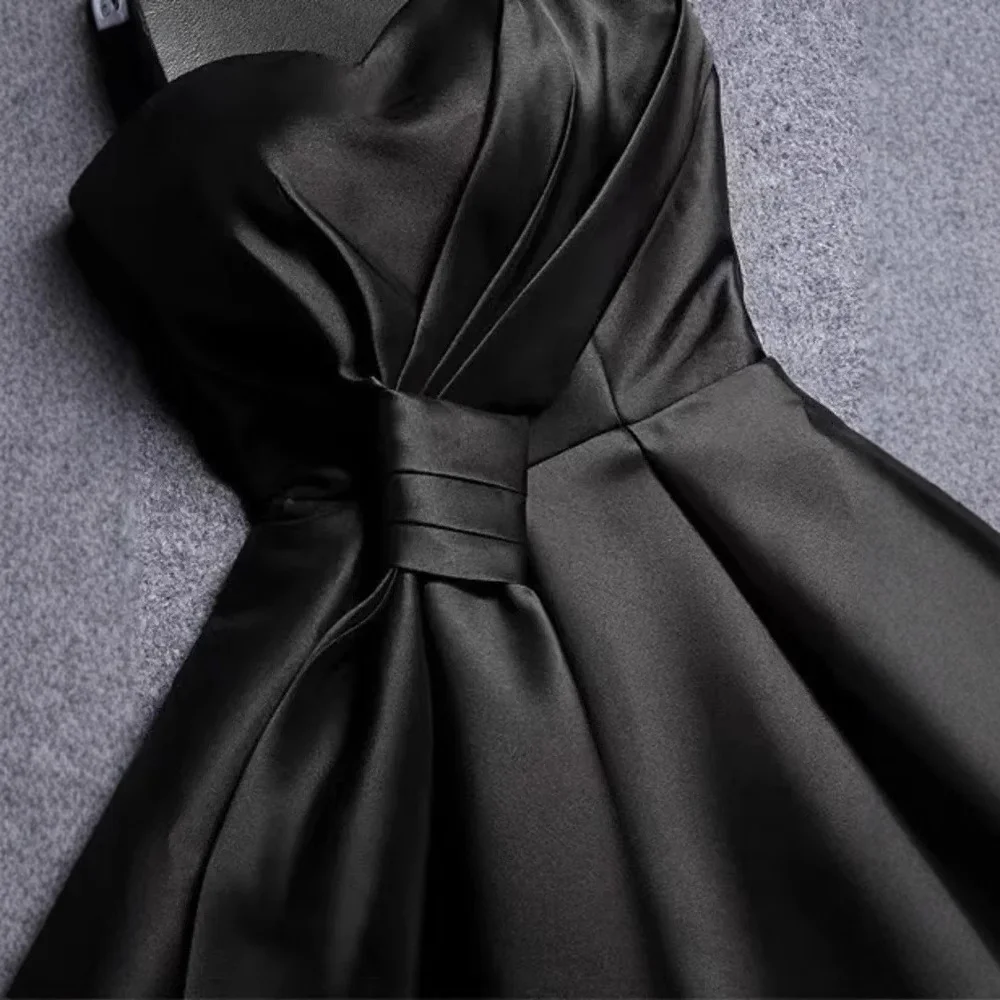 Brownm Brownm Black Temperament Dress Dress Short Texture Party Party Dress Dress Dress