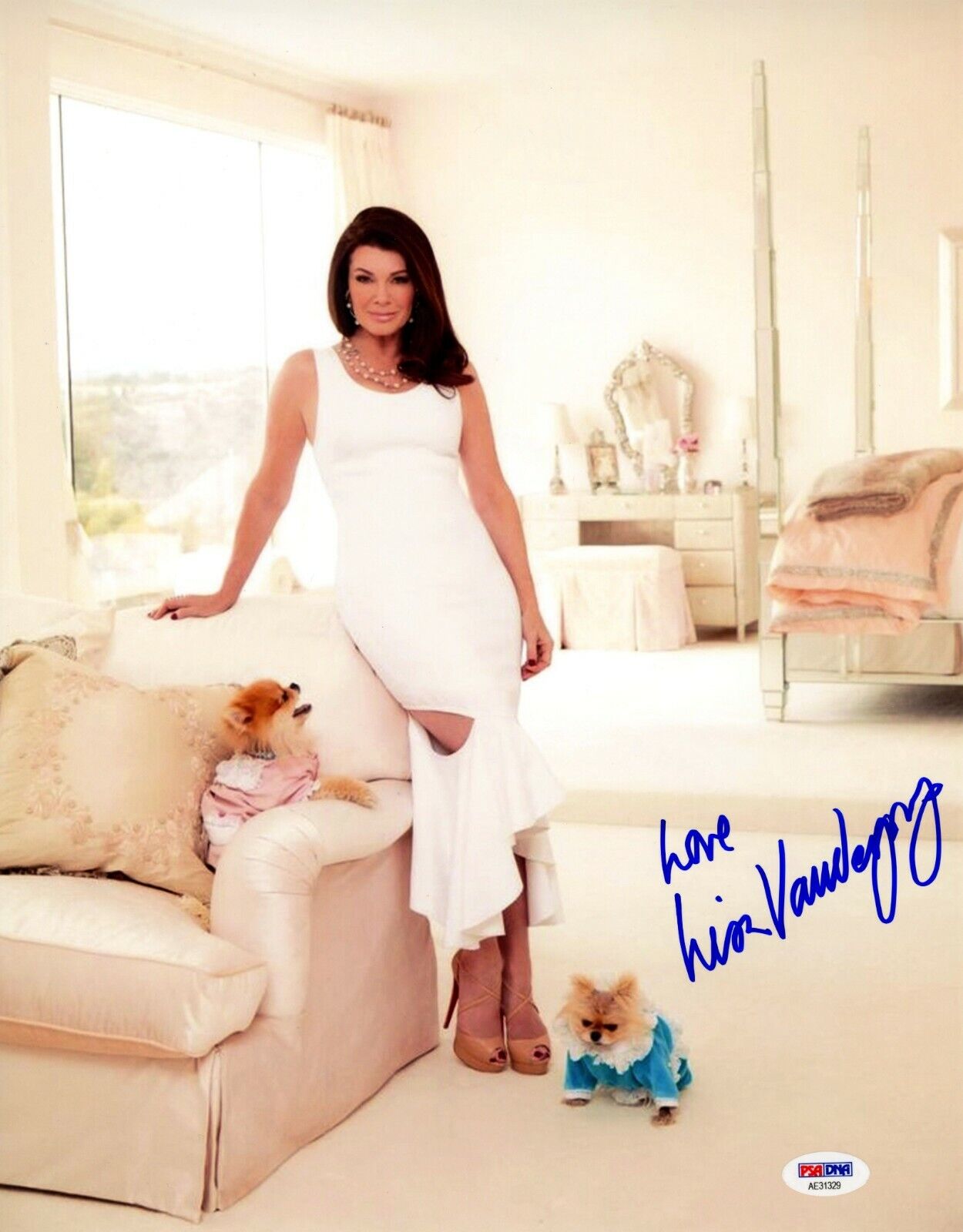 Lisa Vanderpump Signed 11x14 Photo Poster painting PSA COA FULL NAME Autograph RHOBH Bravo Rules