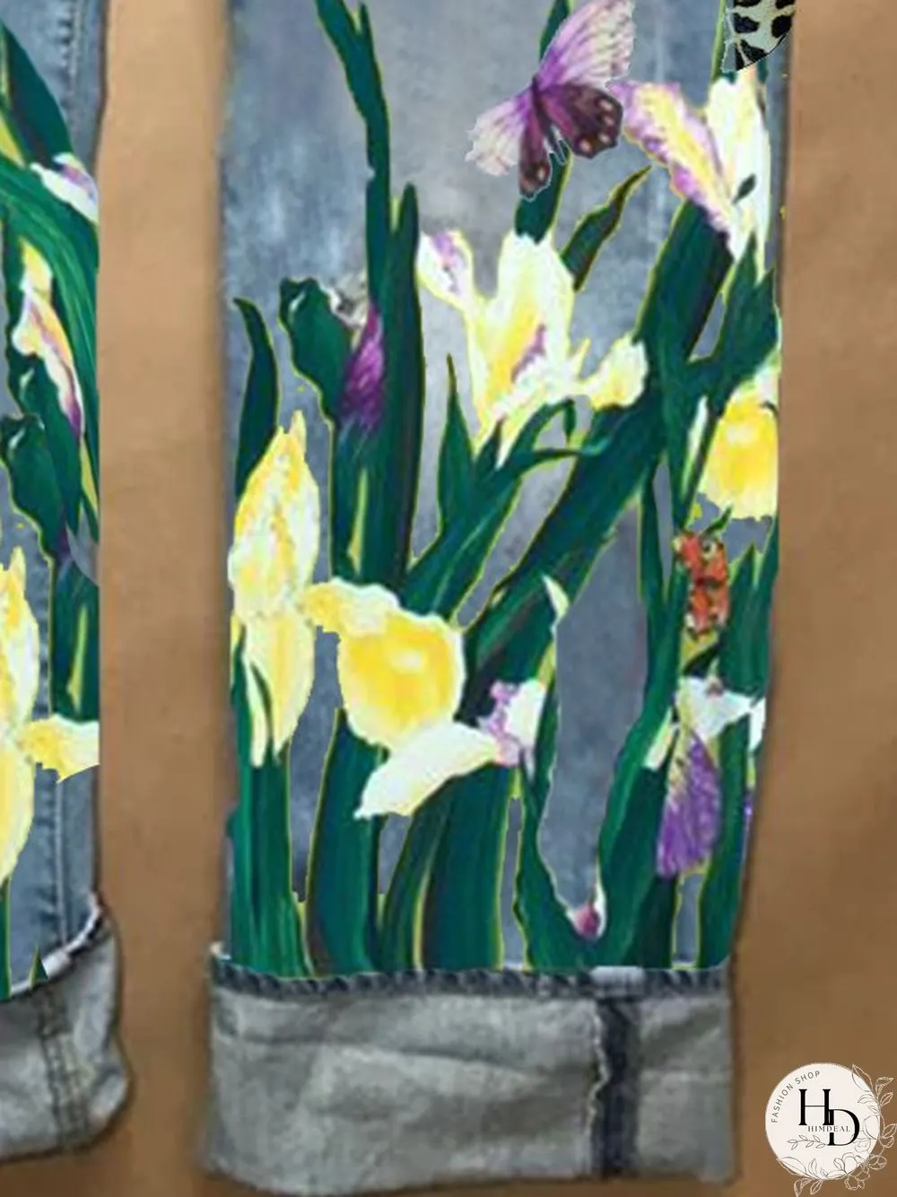 Holiday Floral Floral-Print Jeans