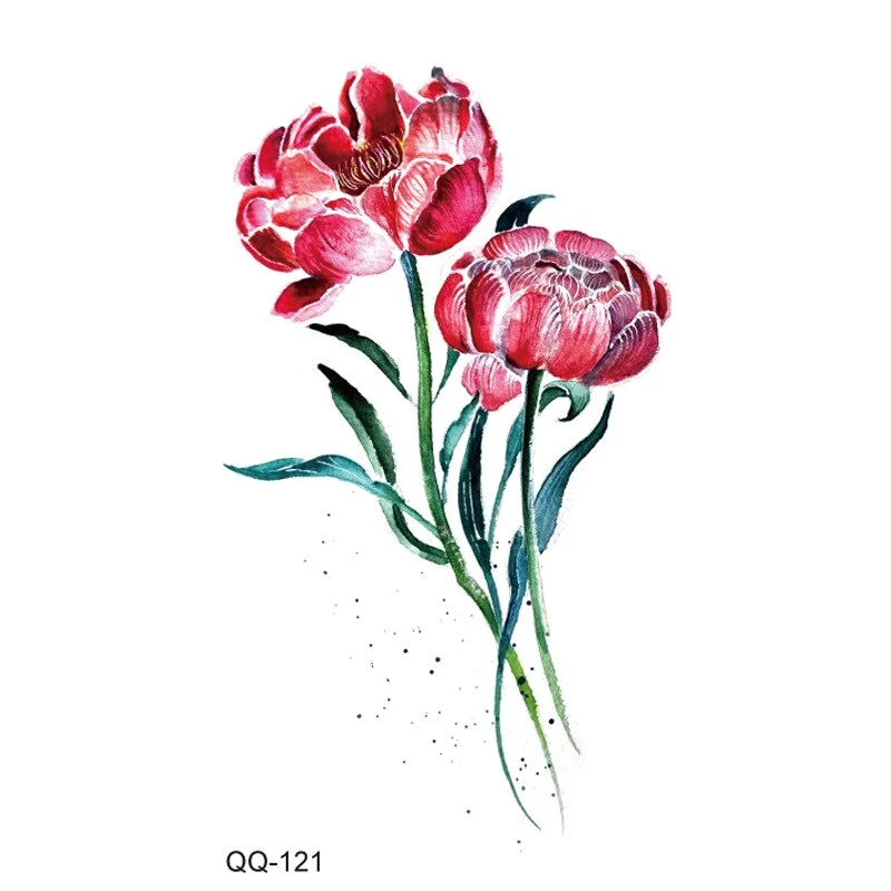 Sdrawing Temporary Tattoo Sticker Flower Butterfly Tiger Lion Body Clavicle Ankle Legs Arm Art Fake Tatto Party Bikini Tatoos