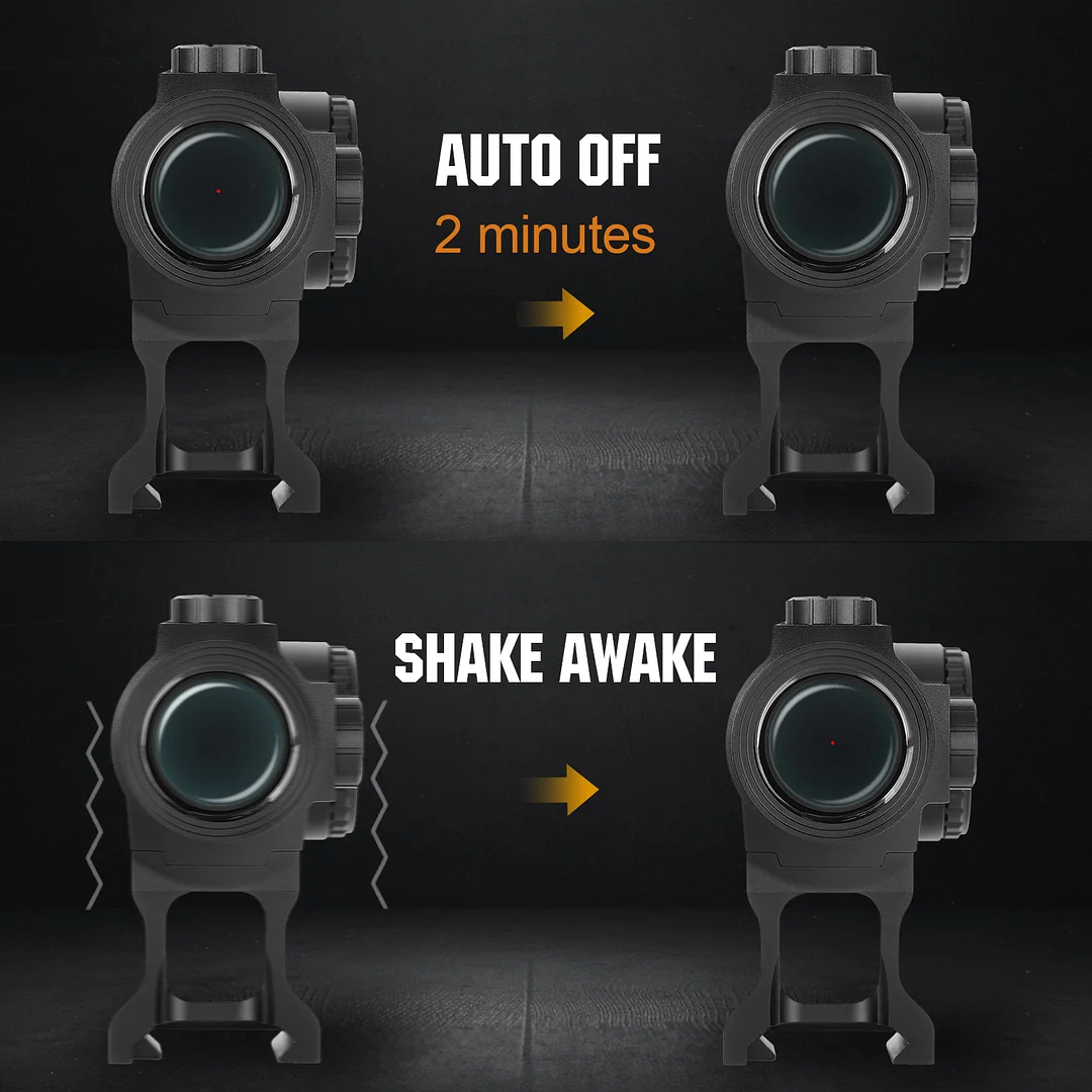 ohhunt® Red Dot Sight 1x21mm IPX7 Waterproof 3 MOA Dot Size Anodized Surface Red Dot Sights With Auto On Off Sensed