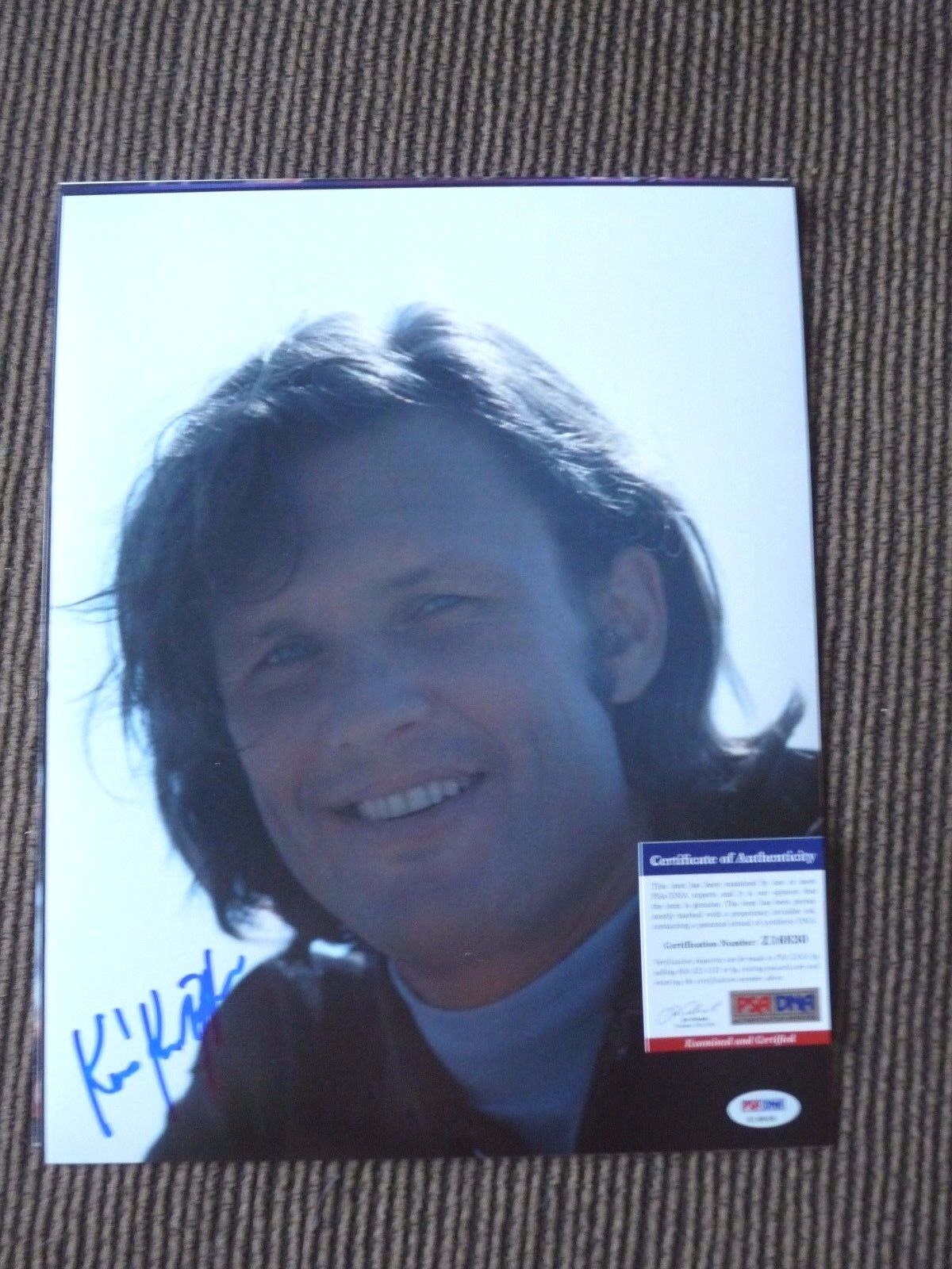 KRIS KRISTOFFERSON Vintage Signed Color 11x14 Photo Poster painting #3 PSA Certified F5