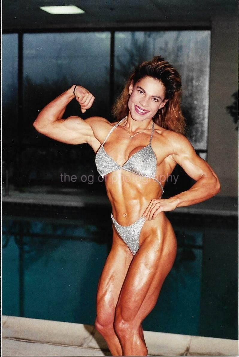 VICKI LESTANKO Female Bodybuilder 80's 90's FOUND Photo Poster painting Muscle Woman EN 18 18 E