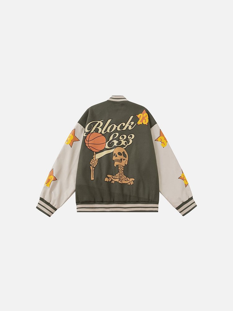 Basketball Skeleton Varsity Jackets