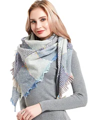 Imitation Cashmere Women Triangle Scarf Autumn Winter Big Plaid Scarve Pashmina Mujer Female Echarpe Hiver Foulard Bufanda Shawl