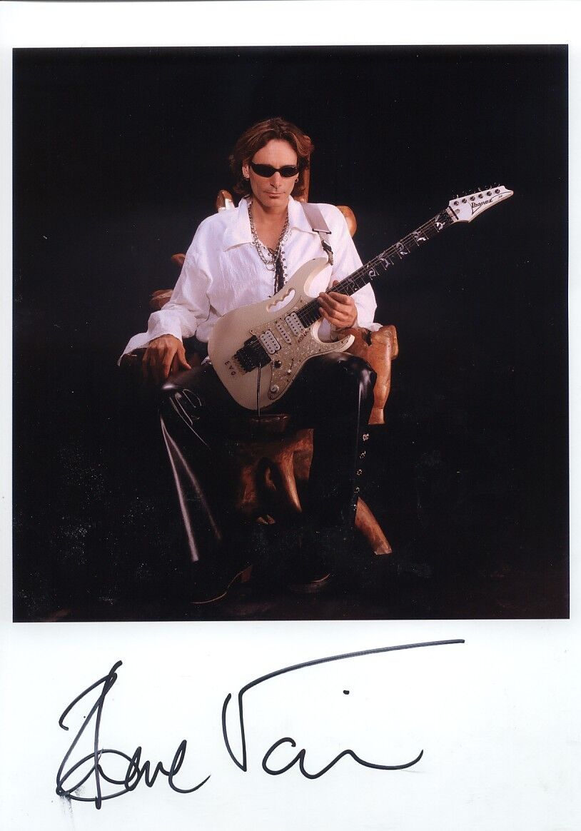 Steve Vai genuine autograph 8x12