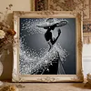Pearl Lady Silhouette 5D DIY Diamond Art Painting Kit Partial Drill 30x30cm