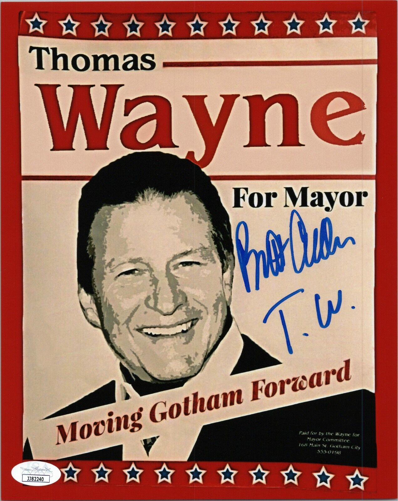 ~ BRETT CULLEN Authentic Hand-Signed THOMAS WAYNE - JOKER