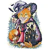 Cat Castle-14CT Stamped Cross Stitch 27*34cm/10.63*13.39in tapestrymarket