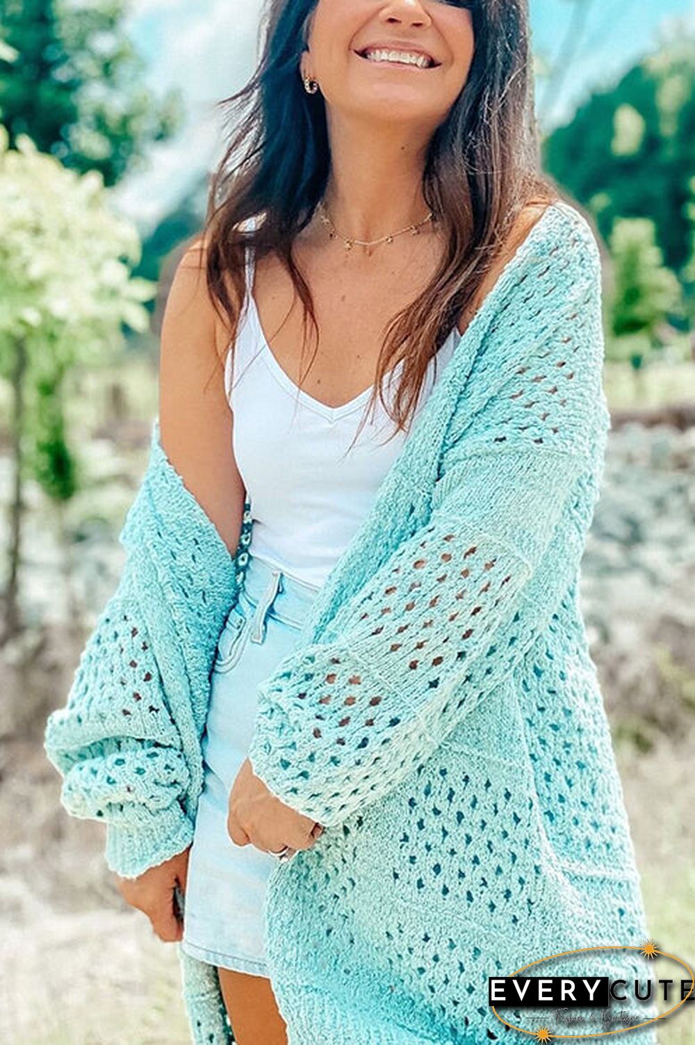 Crochet Knit Loose Cardigan