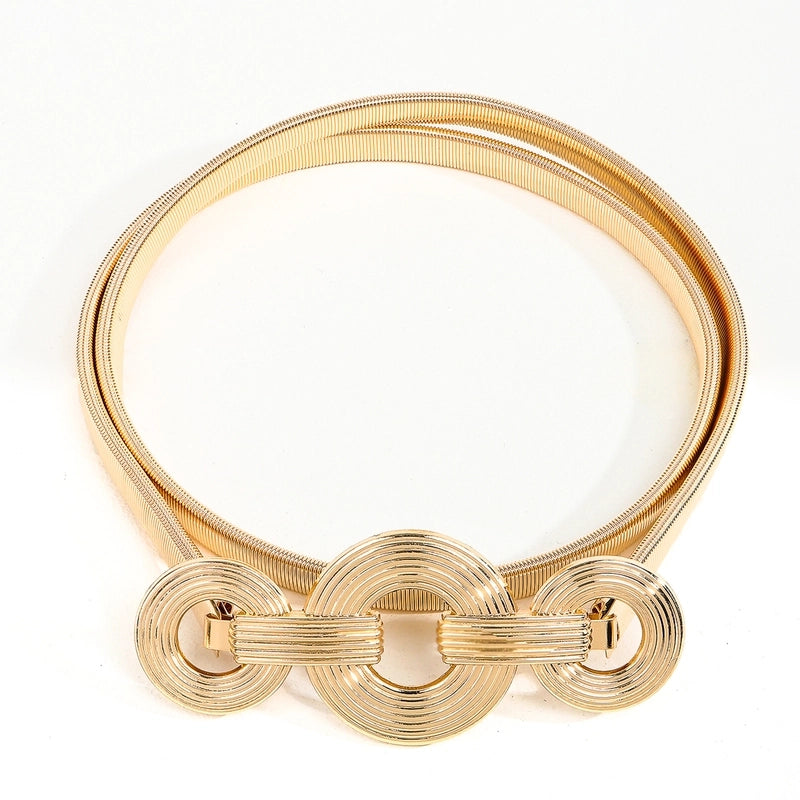 Basic Solid Color Metal Unisex Chain Belts