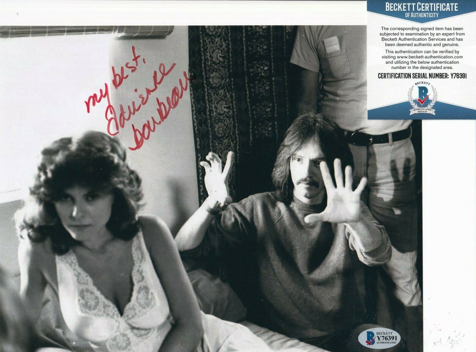 ADRIENNE BARBEAU signed (SWAMPTHING) MOVIE *Alice* 8X10 Photo Poster painting BECKETT BAS Y76391