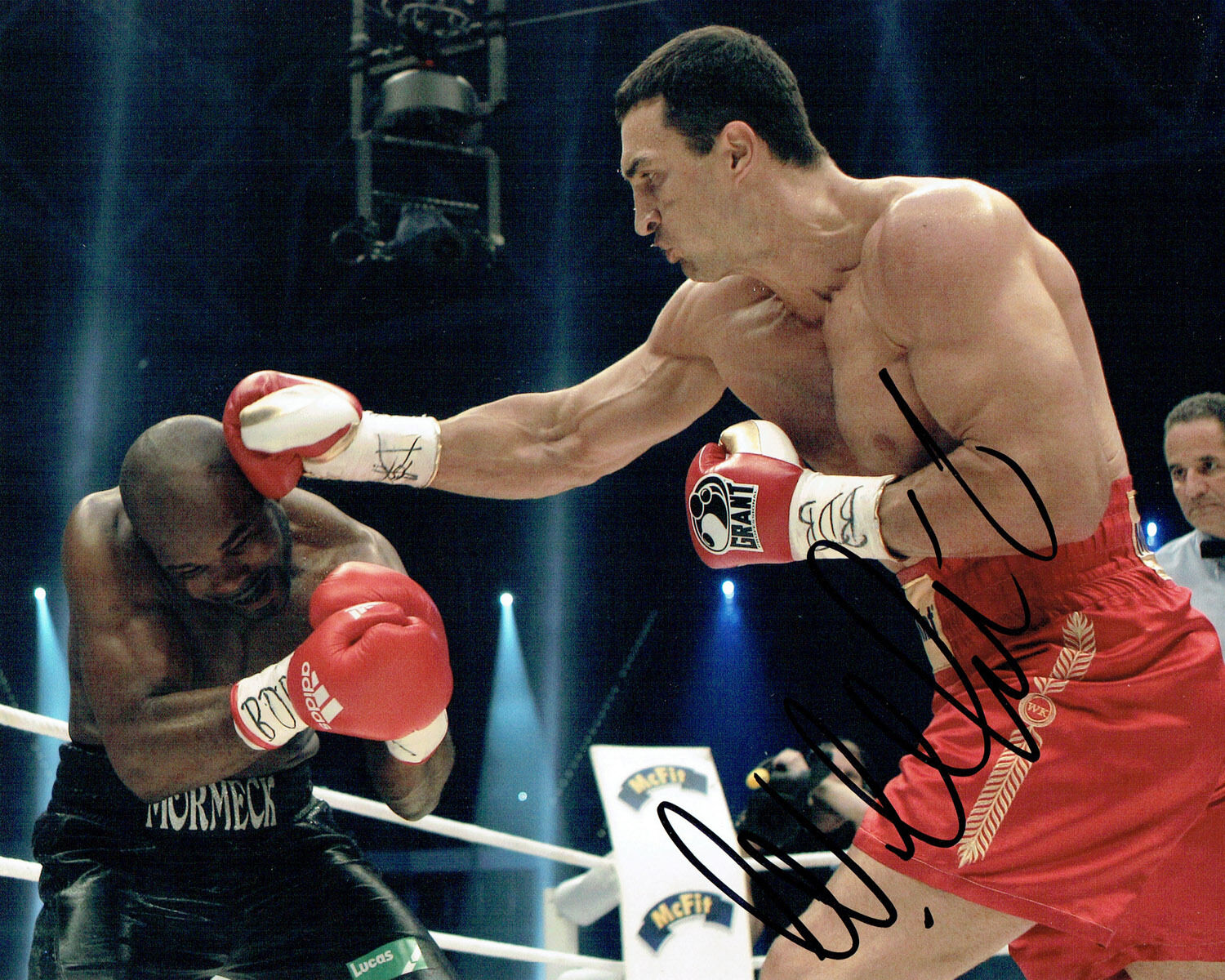 Wladimir KLITSCHKO Champion Boxer Signed Photo Poster painting B AFTAL COA Boxing Dr Steelhammer