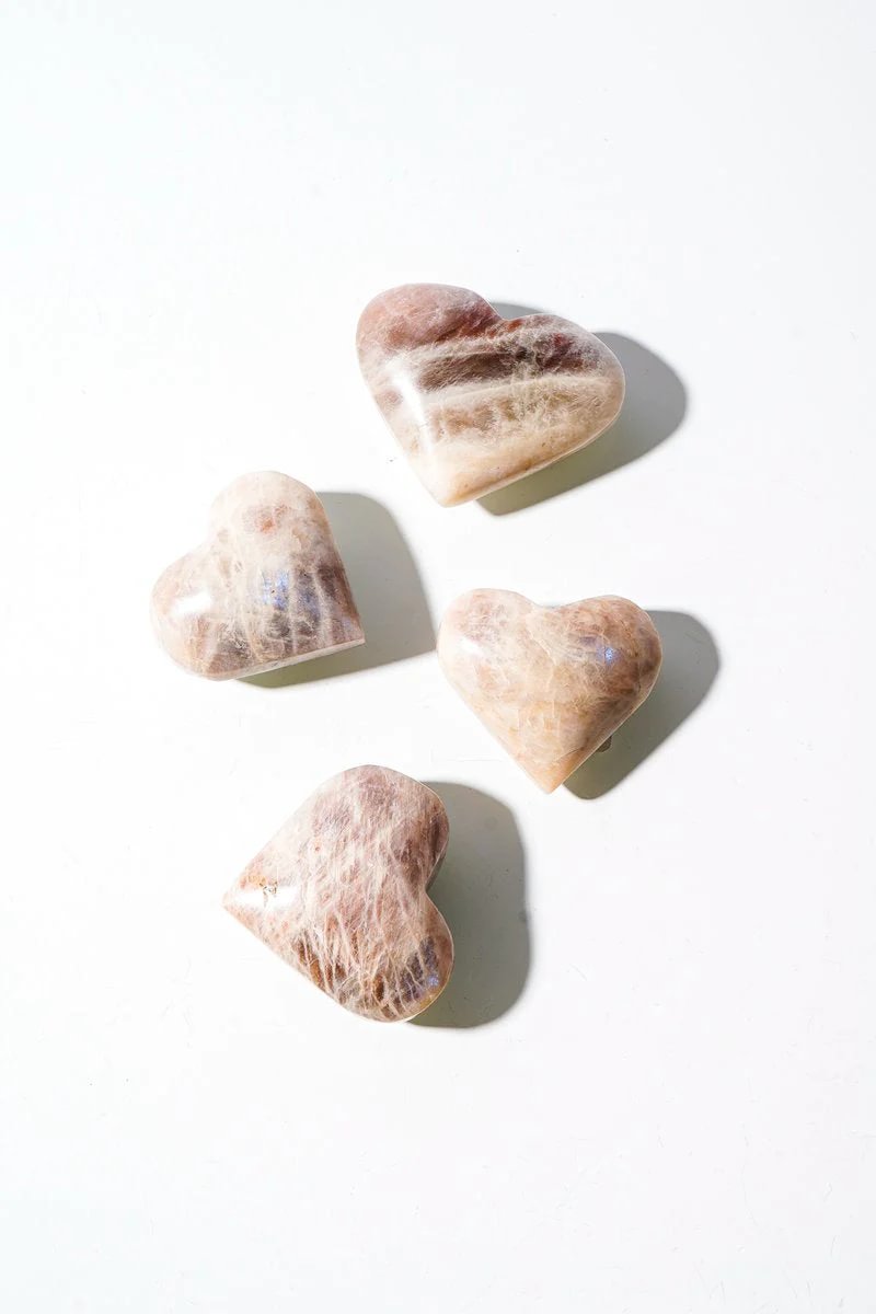 Blue Moonstone Hearts