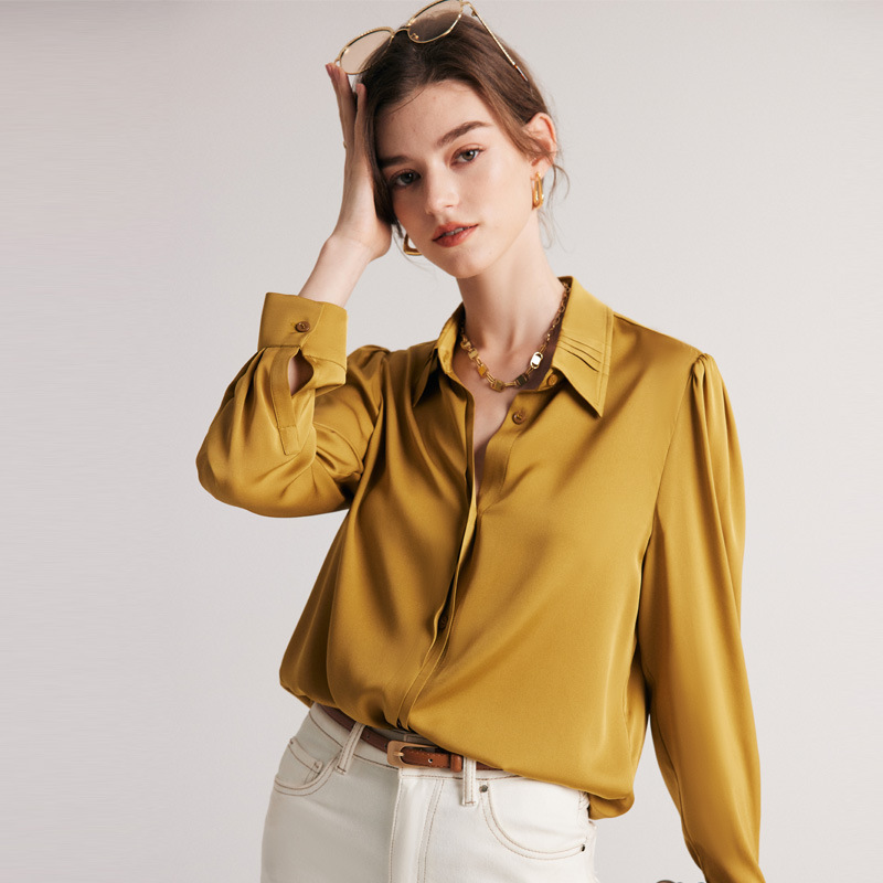 Crepe Silk Blouse Shirt Classic For Women REAL SILK LIFE