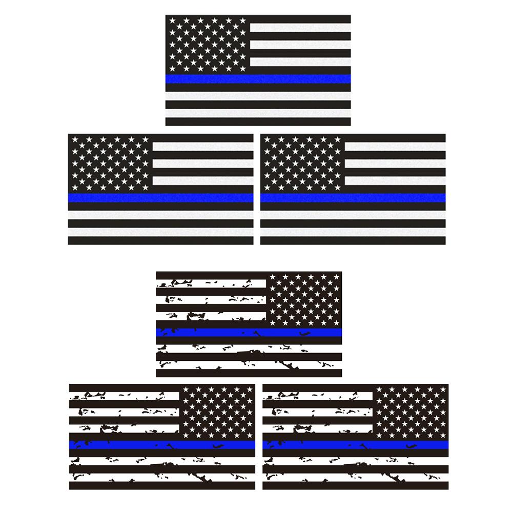 3x Black White American Flag Car Styling Stickers Auto Bumper Window Decals, 01, 501 Original