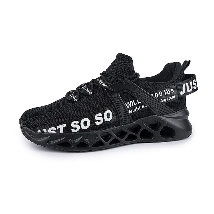 Metelo Men's Relieve Foot Pain Cushioning Walking Shoes - Black