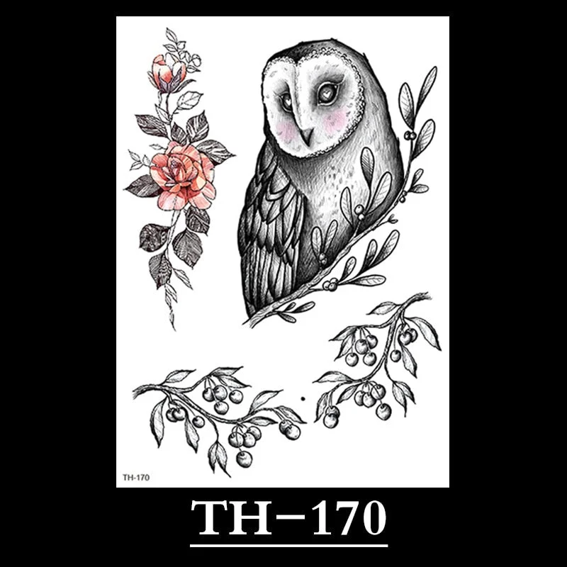 New Temporary Tattoos for Women Flower Sketch Tattoo Stickers Black and White Arm Art Snake Stickers Waterproof and Sweat Tattoo