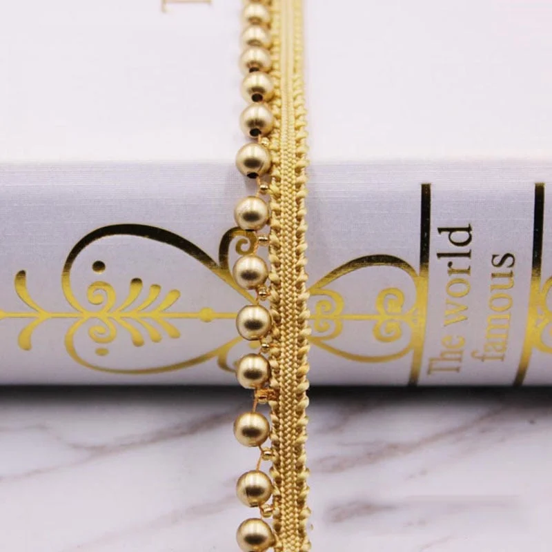 1yard/lot Vintage White/Black Beaded Lace Trim Tape Fabric Ribbon DIY Collar Sewing Garment Headdress Materials Sewing Craft